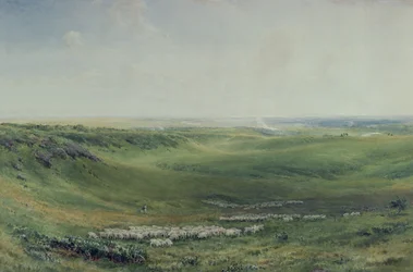 Breda betesmarker, Sussex (akvarell)